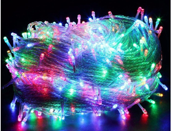 Гирлянда ёлочная светодиодная, 10 метров, 200 LED/ разноцветные огни