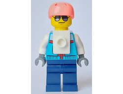 Rock Climber - Male, Dark Azure Jacket, Dark Blue Legs, Coral Sports Helmet, Sunglasses, n/a (cty1635)
