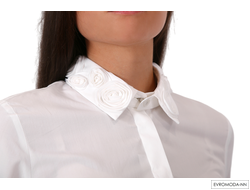 Блузка белая Чарми-Flower