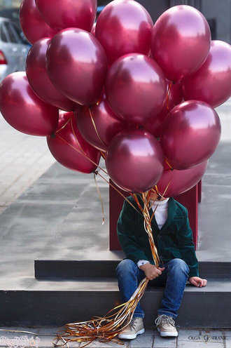 воздушные шары бардового цвета краснодар