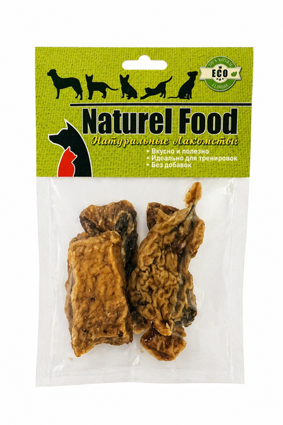 Naturel Food (Натурель Фуд) Натуральное лакомство для собак Вымя говяжье, 40 г