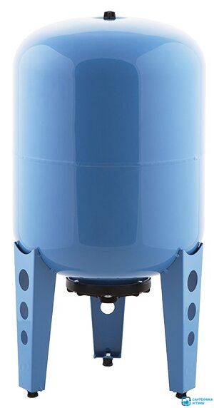 Гидроаккумулятор СТК 50 л вертикальный, G1&quot;, ПЛАСТ. ФЛАНЕЦ, синий