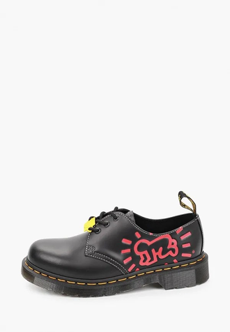 Полуботинки Dr. Martens 1461 с принтом черные