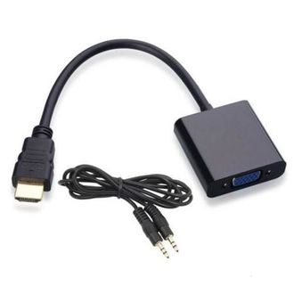 Переходник HDMI штекер - VGA гнездо + 3,5 mm стереоджек