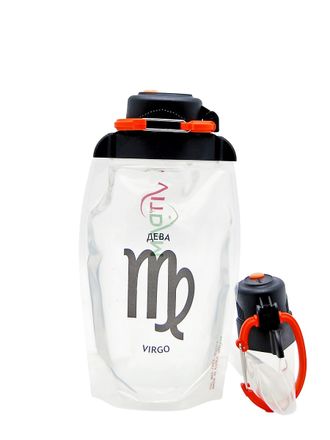 Складная бутылка для воды объем 500 мл арт. B050TRS-1205 знак зодиака VIRGO/ДЕВА