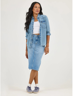 Юбка Lee® Legendary Back Slit Denim Skirt