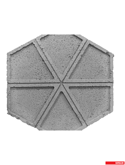 Элемент "CLOCK", цв.Серый Brut (350х400х200мм), 7шт=1м2. 21кг/м2