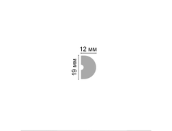 Молдинг гладкий DECOMASTER D034 ДМ (19*12*2000мм)