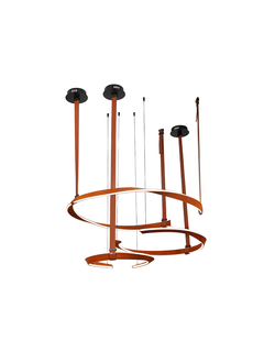 07656-3 A 04 Подвес Маджена коричневый d89+63+43 h110 Led 55W+35W+25W (4000K)