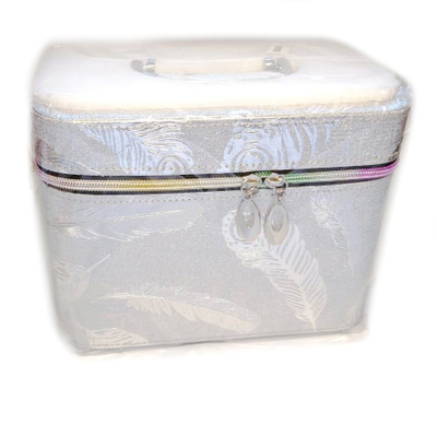 Набор Шкатулок для хранения косметики, 3шт, Цвет Розовый, Голубой, Серебро