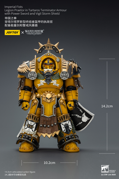 Претор Имперских Кулаков в броне Тартарос (Warhammer Horus Heresy) - КОЛЛЕКЦИОННАЯ ФИГУРКА 1/18 Imperial Fists Legion Praetor in Tartaros Terminator Armour  (JT03295) - JOYTOY