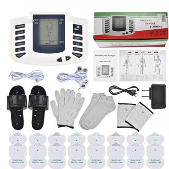 Миостимулятор тренажер мышц ELECTRONIC PULSE MASSAGER (JR309) + микротоковые перчатки, нарукавники, носки и 16 электродов