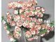 бумажные цветы "Роза", цвет кремово-коричневый, 10 мм, 12 шт/уп