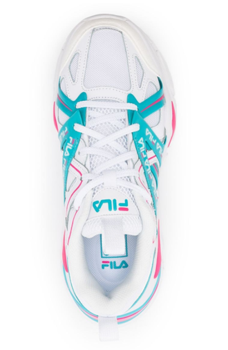 Кроссовки FIla Electrowave белые с розовым и голубым женские