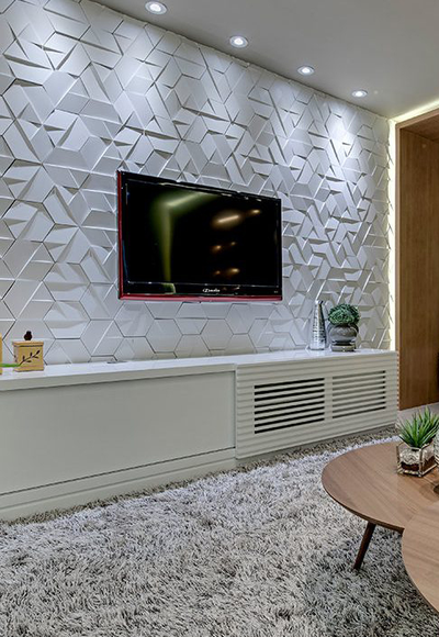 Гипсовая 3D панель "Поворот", вид 3