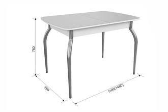 Стол обеденный раздвижной ТАНГО  1,1м (1,45м) цвет на выбор