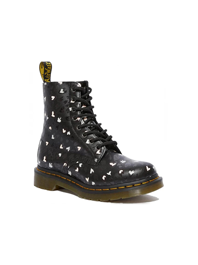 DR.MARTENS 1460 PASCAL CHAOS HEARTS BLACK