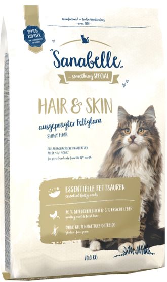 Сухой корм для кошек  Sanabelle  для здоровья кожи и шерсти - 10 кг
