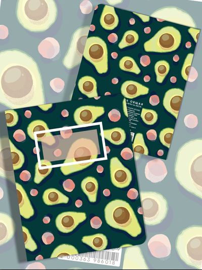 Тетради с Авокадо Avocado 5 дизайнов - 24 листа