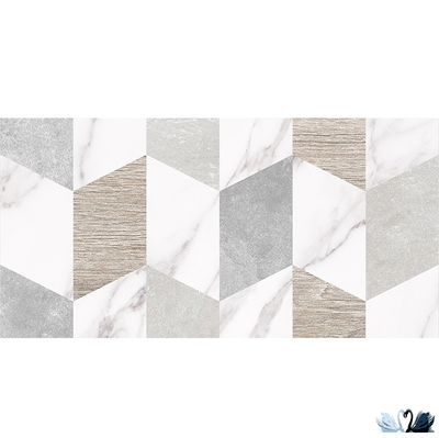 Плитка Laparet Blanco мозаика 08-00-01-2678 20х40 см. Соединение в дизайне мрамора, бетона, дерева
