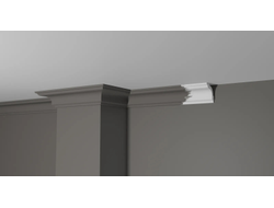 Потолочный плинтус DECOR-DIZAYN DD42, из дюрополимера, под покраску, ударопрочный, 2 метра