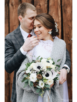 Букет невесты & Бутоньерка № 1340