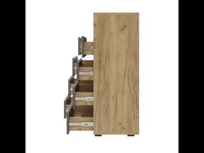 Комод Твист КМ-20 крафт-графит (Мебелони)