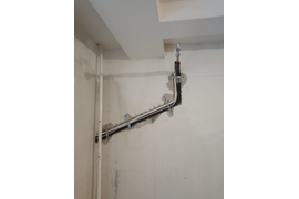 Установка кондиционеров в 2 этапа, закладка трассы