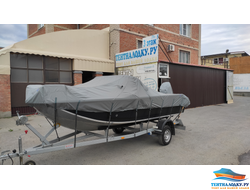 Тент на лодку ВОЛЖАНКА 5.0 FISH- 2020 (с леерами на носу)