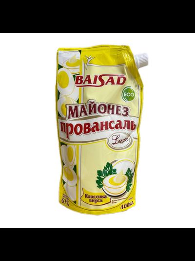 Майонез Байсад 67%  Провансаль  400 мл/1 уп.