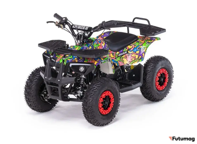 Детский квадроцикл MOTAX GRIZLIK MINI ES BW граффити