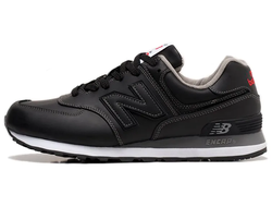 New Balance 574 Leather Black мужские