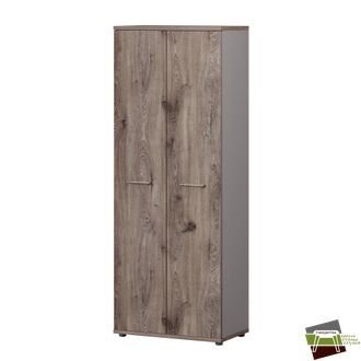 Шкаф для одежды 800х450х2098 B-721_Дуб Веллингтон табак/Кубанит серый