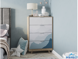 КОМОД "МЕГАПОЛИС" КМ-02 ( дуб каньон/Аква), 700*1052*404