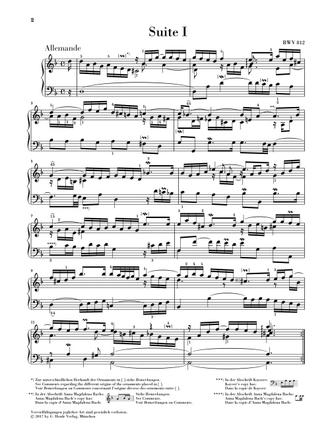 Бах И.С. Шесть французских сюит BWV 812-817 для клавира. С аппликатурой