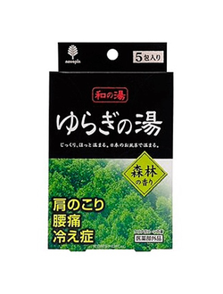 Лечебная соль для ванн KOKUBO Kiyou с ароматом леса (5 пакетиков)