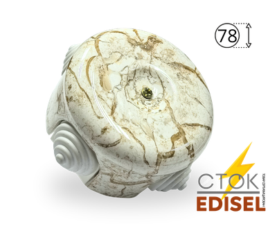 Распред. коробка с корпусом из керамики мрамор 78х43