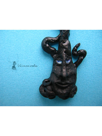 "Дух Старого Леса" - необычный кулон ручной работы