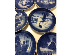 508-2/ Набор рождественских тарелок, фарфор Royal Copenhagen, 70-е