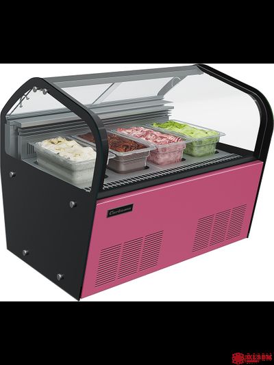 Витрина для мороженого Carboma I60 VL 0,8-1 JOY красная