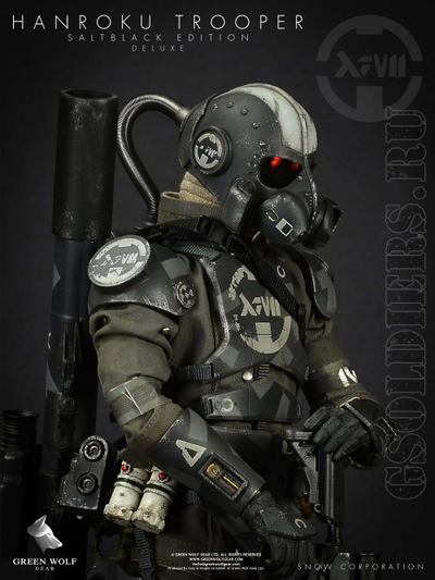 КОЛЛЕКЦИОННАЯ ФИГУРКА 1/6 Hanroku Trooper Deluxe Black (Salt Black Edition) ACTION FIGURE - GREEN WOLF GEAR