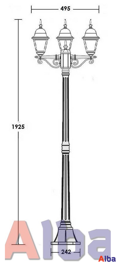 Quadro S 79908B bl Парковый светильник