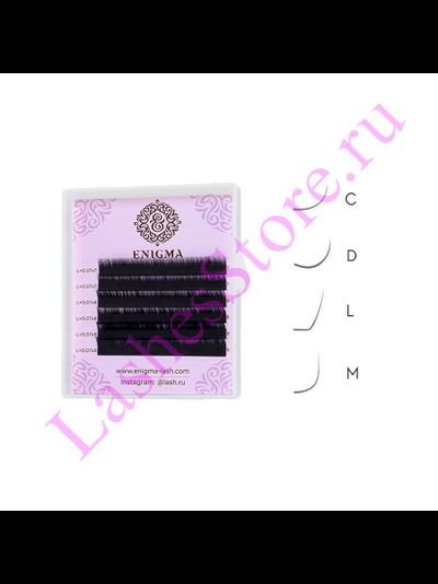 Ресницы чёрные ENIGMA - mini Одна длина (6 линий)