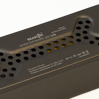 Блок питания 60W 24V IP20 Ultra Slim (24V/2,5A/60W) (SEASTAR/IP20 сетка/2 года)