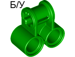 ! Б/У - Technic, Axle and Pin Connector Perpendicular Double, Green (32291 / 4128597) - Б/У