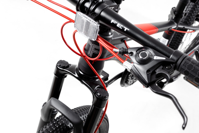 Велосипед FET technics 24" black-red (21 скорость, Shimano, дисковые тормоза)