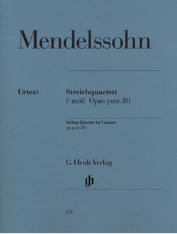 Mendelssohn: String Quartet in f minor op. post. 80