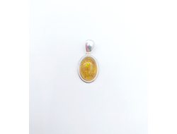 Кулон "Желтый овал "