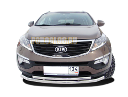 Защита переднего бампера  d60/42 для Kia Sportage 2010-2015