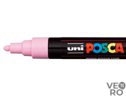 Акриловый Маркер Uni POSCA PC-5M 1,8-2,5мм, овальный наконечник, светло-розовый